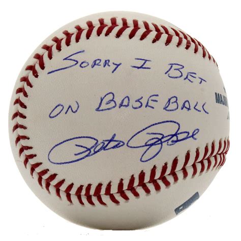 Pete Rose Autographed Signed Rawlings Official MLB Baseball - Sorry I ...