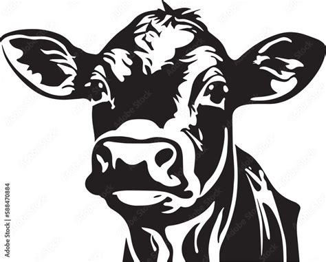 Cow head Vector Illustration, EPS Stock Vector | Adobe Stock