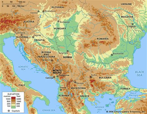 Kosovo Mappa Fisica