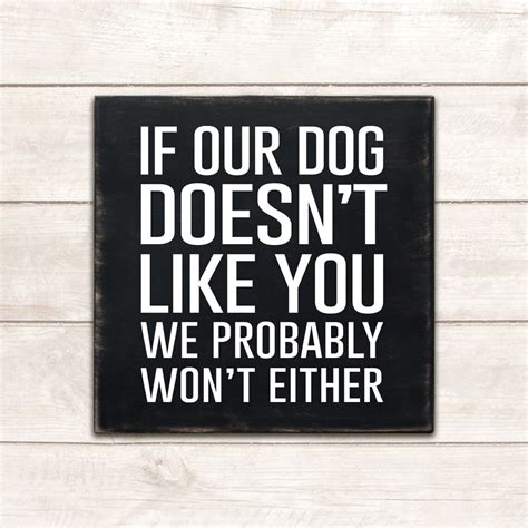 Funny Dog Sign Funny Pet Gift Dog Wood Sign Dog Mom Dog Dad If Our Dog ...