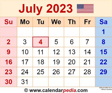 July 4 2023 Calendar - Get Calendar 2023 Update