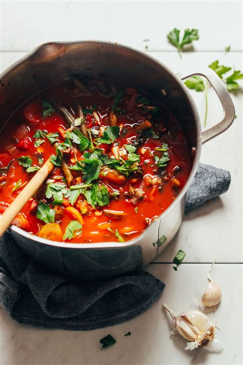 Fire-Roasted Tomato & Mung Bean Soup | Minimalist Baker Recipes