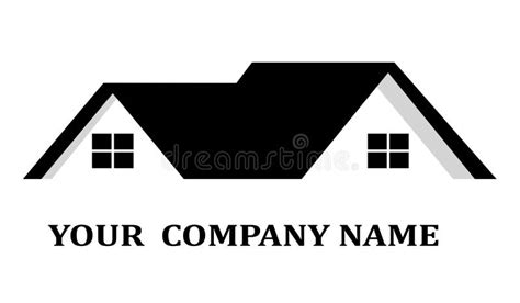 Vector. Roof Logo. Shows House Roof in Black Color. Stock Vector ...