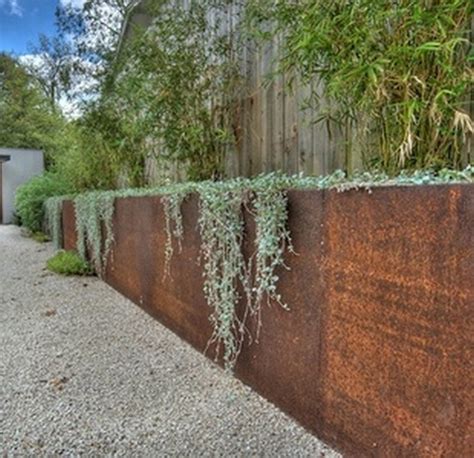 Corten Steel Retaining Wall Panels