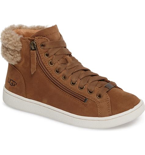 UGG® Olive Genuine Shearling Cuff Sneaker (Women) | Nordstrom