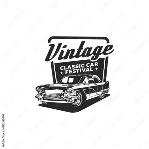 Old Style Vintage Classic Car Vector Logo, Badge, Emblem, Icon, Sticker ...