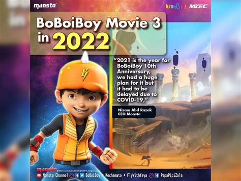 "BoBoiBoy Movie 3" set to be released in 2022