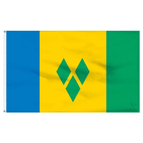 St. Vincent & Grenadines 3' x 5' Outdoor Nylon Flag - 1-800 Flags