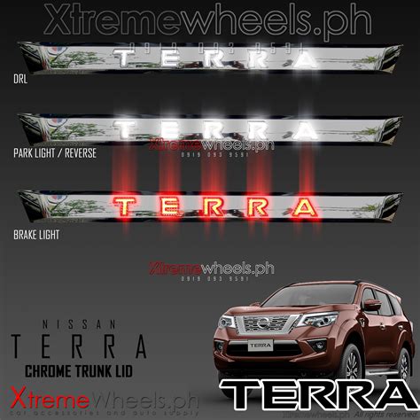 Nissan Terra 2018-2021 Chrome LED TRUNK LID / REAR BUMPER TRUNKLID ...