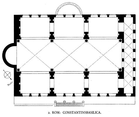 Floor plan of the Basilica of Maxentius and Constantine | Basilica, How ...