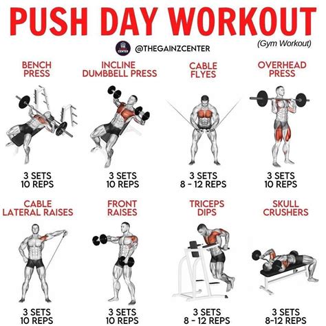 Push Workout Routine For Beginners for Build Muscle | Fitness and ...