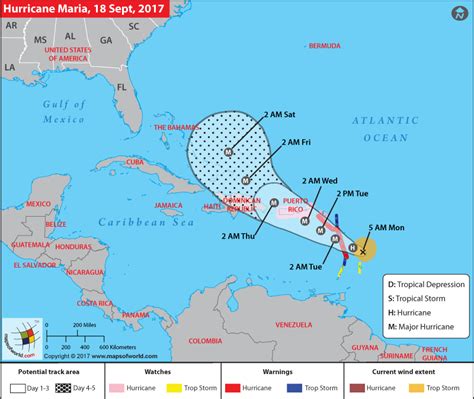 Hurricane Maria Path Map - This track map shows the path of Maria which ...