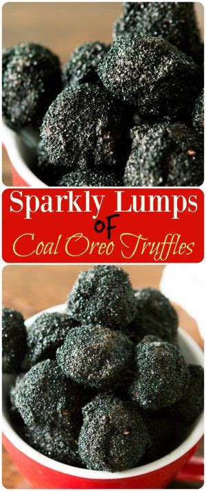 Sparkly Lumps of Coal Oreo Truffles - Oh Sweet Basil