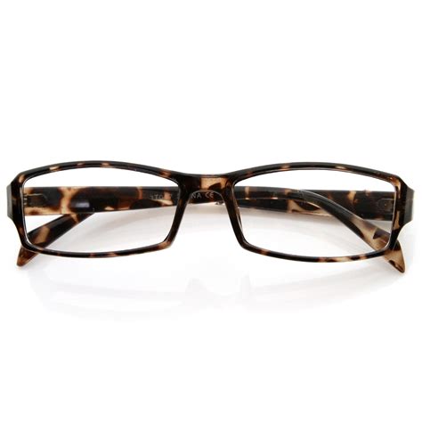 Optical RX Rectangular Basic Frame Clear Lens Glasses - zeroUV