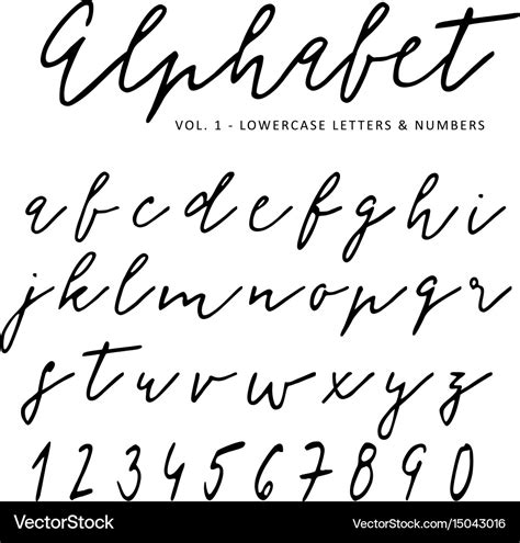 Hand Drawn Alphabet Signature Script Font Vector Image | SexiezPicz Web ...