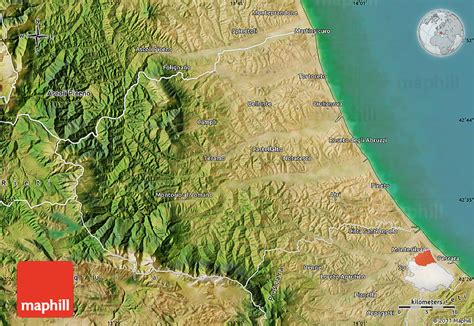 Satellite Map of Teramo