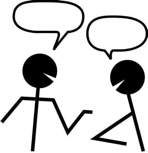 people talking clipart black and white - Clip Art Library