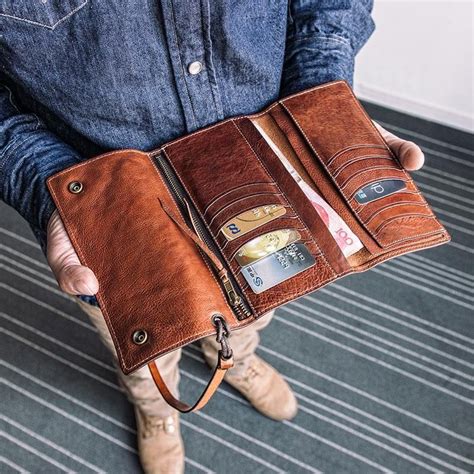 Vintage Top Grain Leather Travel Wallet with Passport Holder Card ...