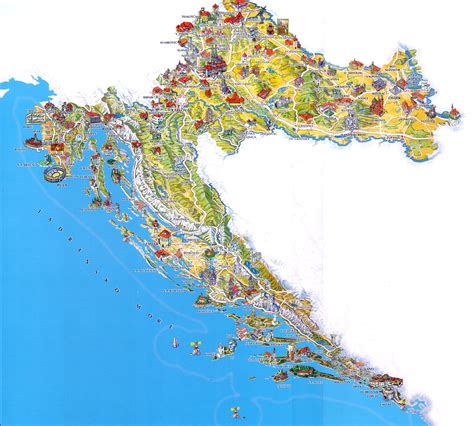 Croatia Tourist Map - Croatia • mappery