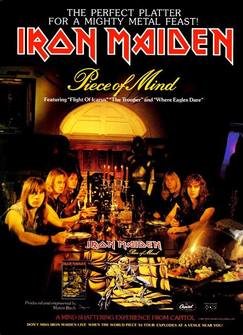 IRON MAIDEN Celebrate 40 Years Of Piece Of Mind With New Merch Line ...