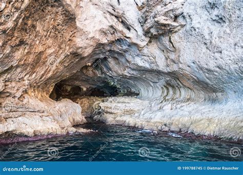 White Grotto or Cave on Capri Island Stock Image - Image of geology ...