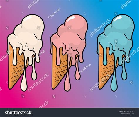 Melting Ice Cream Cone Vector: เวกเตอร์สต็อก (ปลอดค่าลิขสิทธิ์ ...