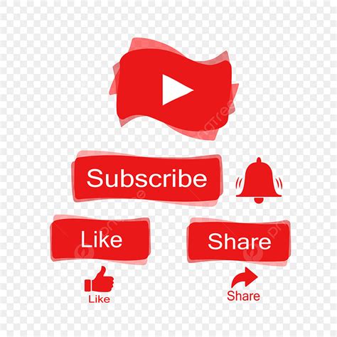 Youtube Subscribe Button Vector Hd PNG Images, Youtube Logo With ...