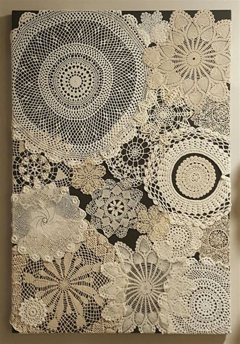 Antique doily art | Crochet wall art, Doily art, Vintage embroidery