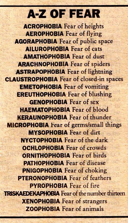 phobia - Google Search in 2020 | Phobia words, List of phobias, Weird words