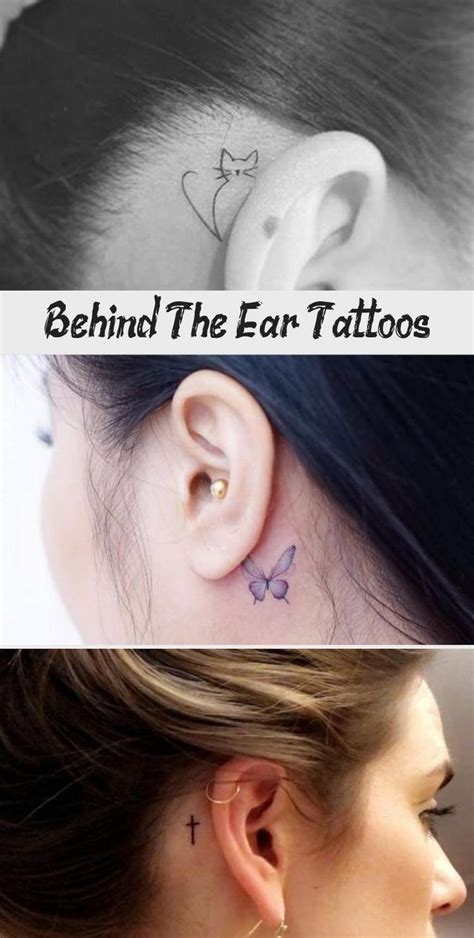 Cat Silhouette Tattoos Behind Ear | Cat silhouette tattoos, Silhouette ...