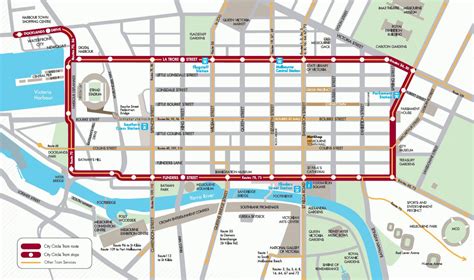 Melbourne city loop map - Melbourne city loop train map (Australia)