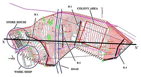 Contour diagram of the area under study | Download Scientific Diagram