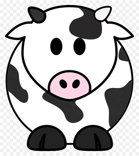 Cute Black And White Cow Clipart - Cow Face Clipart Black And White ...