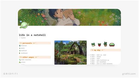 12 Beautiful Notion Anime Templates (Studio Ghibli & More) | Gridfiti