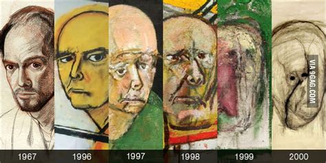 Self portraits of William Utermohlen, an american artist diagnosed with ...