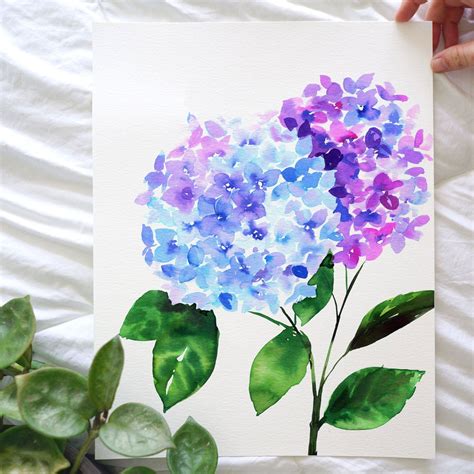 Hydrangea Watercolor Kit in 2020 | Watercolor kit, Watercolor flowers ...