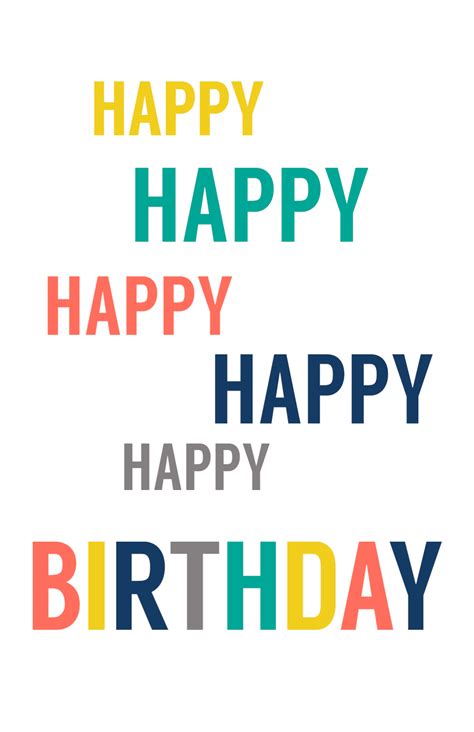 Free Happy Birthday Printable Cards