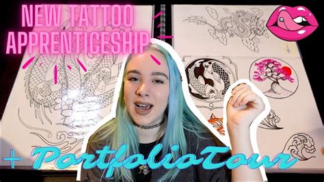 💕MY NEW TATTOO APPRENTICESHIP + Portfolio Tour💕 - YouTube