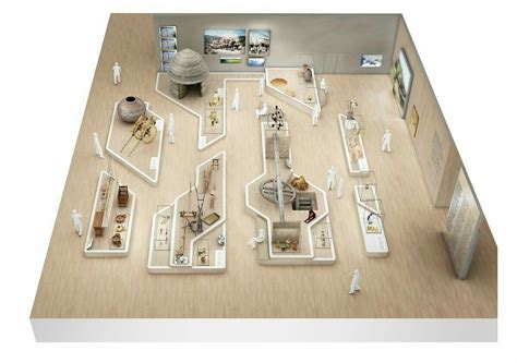 Geometric display layout option for museum/exhibition space | Museum ...