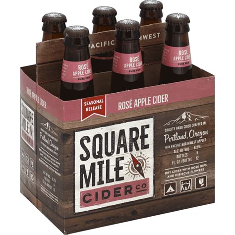 Square Mile Cider Co. Rose Cider, 6 Pack 12 fl. oz. Cans | Shop | Vista ...