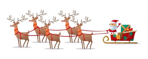 Premium Vector | Santa with reindeer