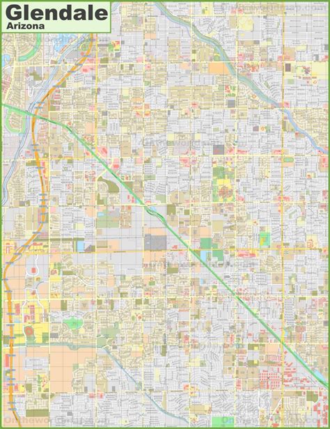 Large detailed map of Glendale - Ontheworldmap.com