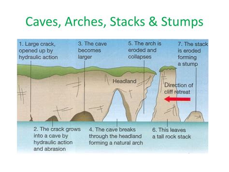 The Formation Of Caves Arches And Stacks Golearngeography