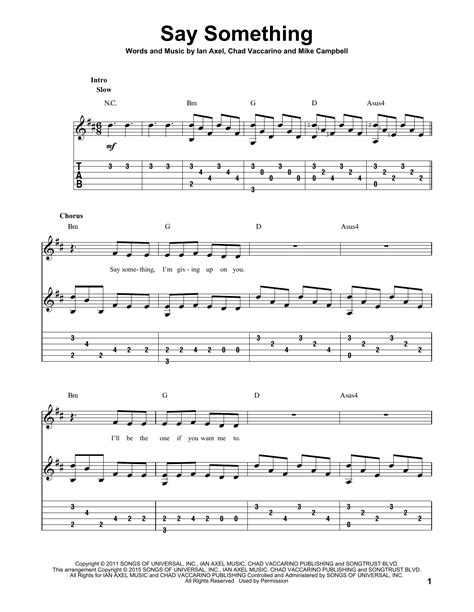 Say Something by A Great Big World - Solo Guitar - Guitar Instructor