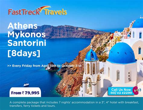 Enjoy Greece with Athens, Mykonos, Santorini 8 days from ₹79995!