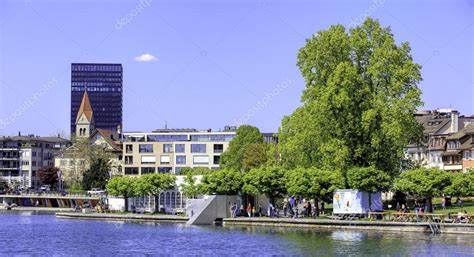 Lake Zug embankment in Zug, Switzerland – Stock Editorial Photo ...