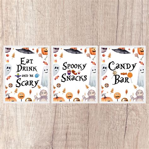 Halloween Party Sign Bundle Set of 9 Halloween Party Signs Birthday ...