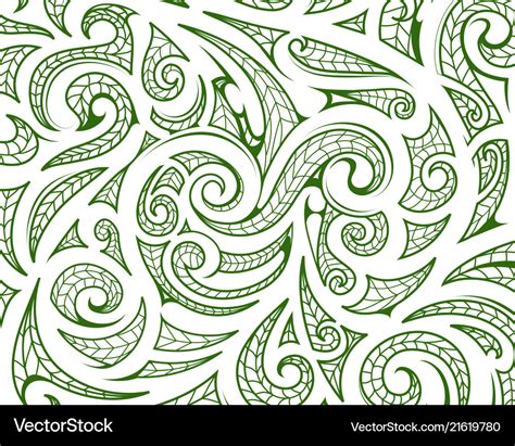 Maori style ornament as background layer Vector Image