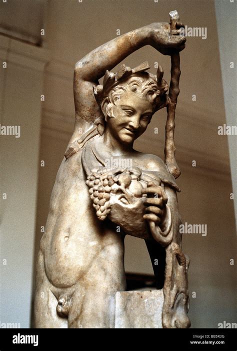 Dionysus (Latin: Bacchus), Greek god of wine, drunk, half length Stock ...