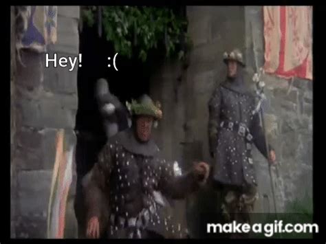 Monty Python and the Holy Grail - "hey" guard on Make a GIF